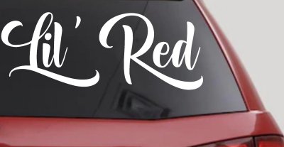 Lil Red Car or Truck Window Vinyl Decal Sticker