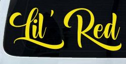 Lil Red Car or Truck Window Vinyl Decal Sticker (Yellow)