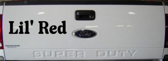 Lil Red Car or Truck Window Decal Sticker (Black)