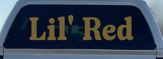 Lil Red Car or Truck Window Decal Sticker (Gold)