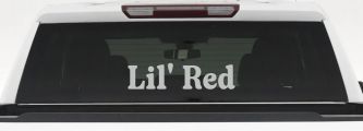 Lil Red Car or Truck Window Decal Sticker (Light Gray)