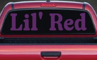 Lil Red Car or Truck Window Vinyl Decal Sticker (Violet)