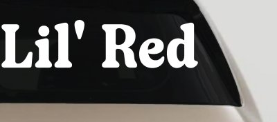 Lil Red Car or Truck Window Vinyl Decal Sticker
