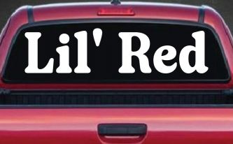 Lil Red Car or Truck Window Decal Sticker