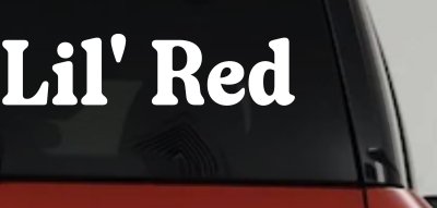 Lil Red Car or Truck Window Vinyl Decal Sticker