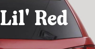 Lil Red Car or Truck Window Vinyl Decal Sticker