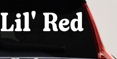 Lil Red Car or Truck Window Vinyl Decal Sticker