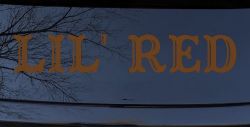 Lil Red Car or Truck Window Vinyl Decal Sticker (Copper)