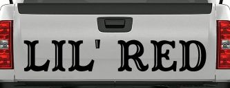 Lil Red Car or Truck Window Decal Sticker (Matte Black)