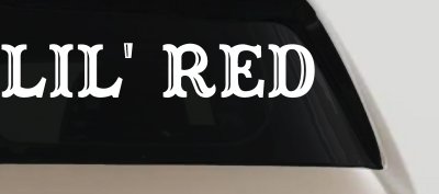 Lil Red Car or Truck Window Vinyl Decal Sticker