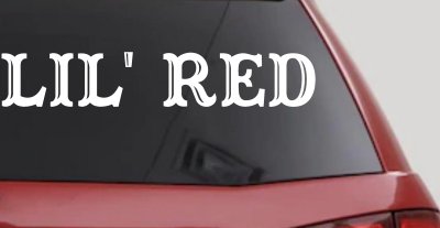 Lil Red Car or Truck Window Vinyl Decal Sticker