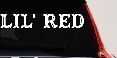 Lil Red Car or Truck Window Vinyl Decal Sticker