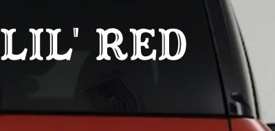 Lil Red Car or Truck Window Vinyl Decal Sticker