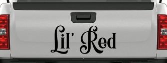 Lil Red Car or Truck Window Vinyl Decal Sticker (Black)