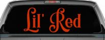 Lil Red Car or Truck Window Vinyl Decal Sticker (Orange Red)