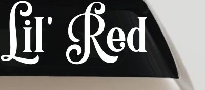 Lil Red Car or Truck Window Vinyl Decal Sticker