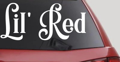 Lil Red Car or Truck Window Vinyl Decal Sticker