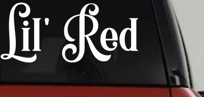 Lil Red Car or Truck Window Vinyl Decal Sticker