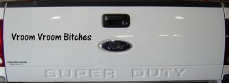 Vroom Vroom Bitches Funny Car or Truck Window Vinyl Decal Sticker (Black)