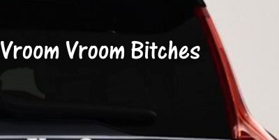 Vroom Vroom Bitches Funny Car or Truck Window Vinyl Decal Sticker