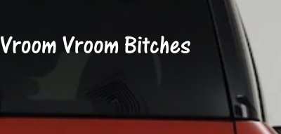 Vroom Vroom Bitches Funny Car or Truck Window Vinyl Decal Sticker