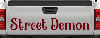 Street Demon Car or Truck Window Vinyl Decal Sticker (Burgundy)