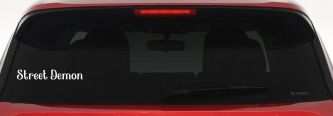 Street Demon Car or Truck Window Decal Sticker (White)
