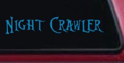 Night Crawler Car or Truck Window Vinyl Decal Sticker (Blue)