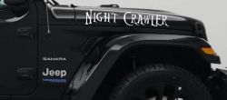 Night Crawler Car or Truck Window Vinyl Decal Sticker (White)