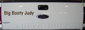 Big Booty Judy Car or Truck Window Vinyl Decal Sticker (Brown)