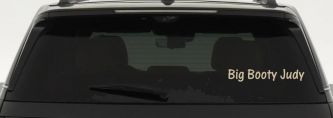 Big Booty Judy Car or Truck Window Decal Sticker (Desert Sand)