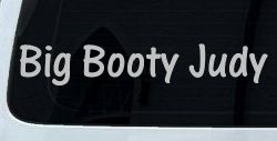 Big Booty Judy Car or Truck Window Vinyl Decal Sticker (Light Gray)