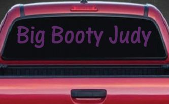 Big Booty Judy Car or Truck Window Decal Sticker (Violet)