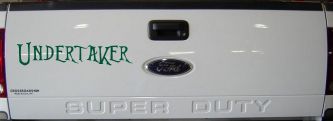 Undertaker Car or Truck Window Decal Sticker (Dark Green)