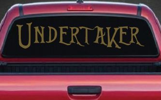 Undertaker Car or Truck Window Vinyl Decal Sticker (Gold)