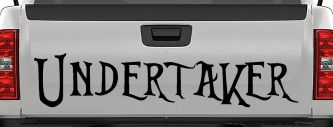 Undertaker Car or Truck Window Decal Sticker (Matte Black)