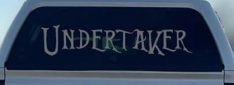 Undertaker Car or Truck Window Decal Sticker (Silver)