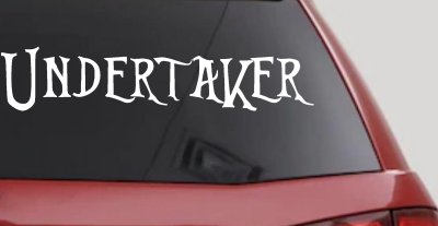 Undertaker Car or Truck Window Vinyl Decal Sticker