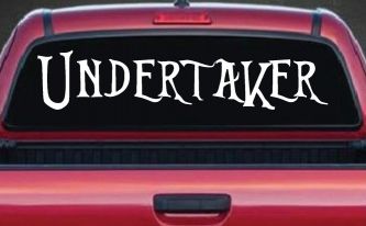 Undertaker Car or Truck Window Decal Sticker