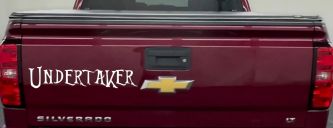 Undertaker Car or Truck Window Decal Sticker (White)