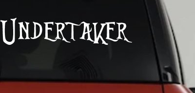 Undertaker Car or Truck Window Vinyl Decal Sticker