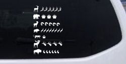 Hunting Big Game Keeping Count Car or Truck Window Decal Sticker