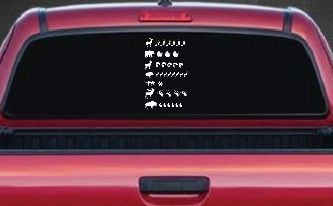Hunting Big Game Keeping Count Car or Truck Window Decal Sticker