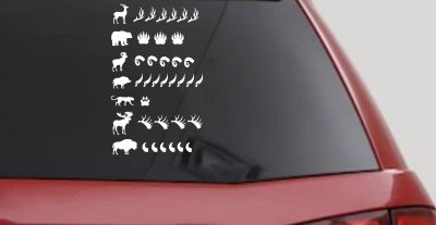Hunting Big Game Keeping Count Car or Truck Window Vinyl Decal Sticker