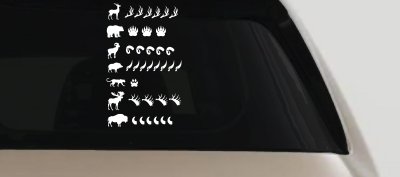 Hunting Big Game Keeping Count Car or Truck Window Vinyl Decal Sticker