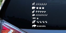 Hunting Big Game Keeping Count Car or Truck Window Decal Sticker