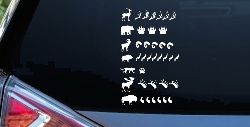 Hunting Big Game Keeping Count Car or Truck Window Decal Sticker