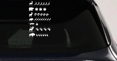 Hunting Big Game Keeping Count Car or Truck Window Vinyl Decal Sticker