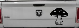 Mushroom Car or Truck Window Decal Sticker (Black)