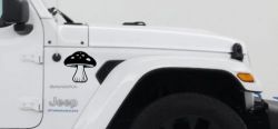 Mushroom Car or Truck Window Vinyl Decal Sticker (Black)